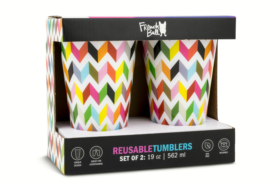 French Bull 19Oz Reusable Tumbler - Set Of 2 - Ziggy