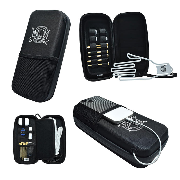 The Birdie Club Golf Glove Case - Golf Caddie Case With Phone Charging Cable Hole, Removable Glove Holder And Three Bonus Ball Markers - Bag Organizer For Golf Tees And Ball Markers