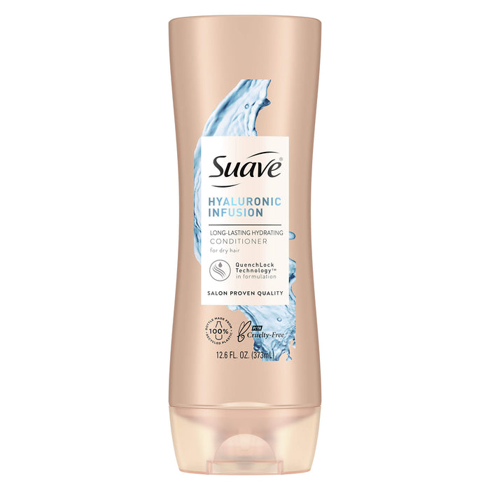 Suave Hydrating Conditioner Conditioner For Dry Hair Hyaluronic Acid Long Lasting Hydration 12.6 Oz