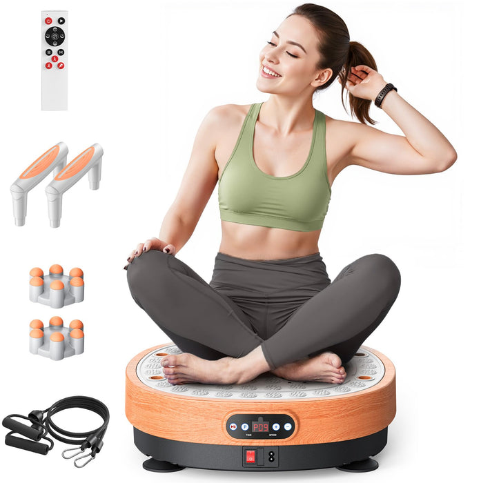 MERACH Vibration Plate Exercise Machine With Foot Massager, Office Vibrating Plate Exercise Machine For Weight Loss, 0-99 Levels Amplitude And Easy To Store, Acupressure Relieves Leg Fatigue (LOCAL PICKUP ONLY)