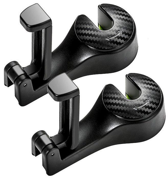 ETBIENTÔT 2023 Upgraded Car Seat Hooks 2 Pack - 360° Rotation Hidden Hangers - Keep Your Car Tidy And Organized For Phone, Purse, Grocery Bag & Handbag