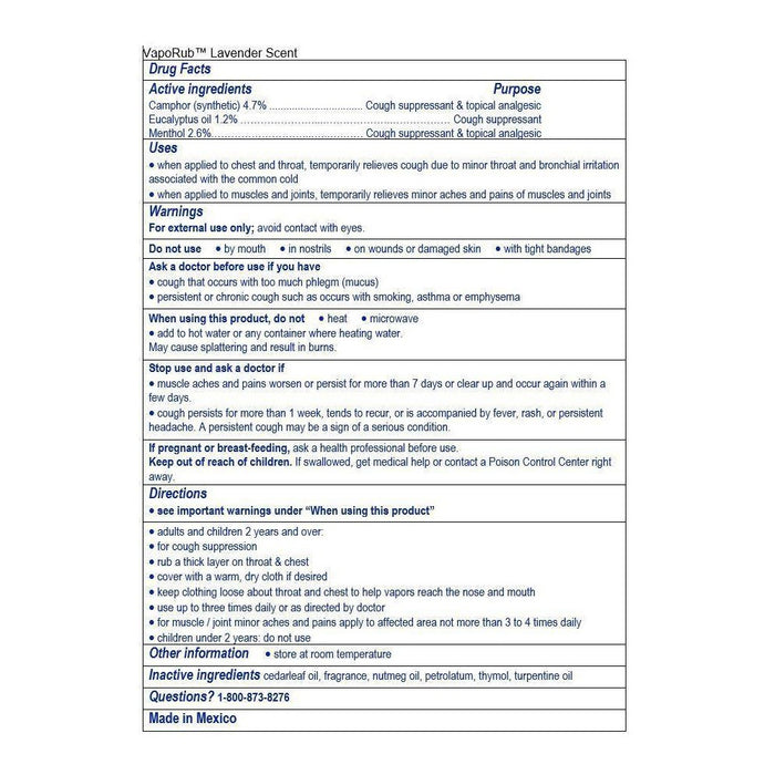 Vicks VapoRub - Lavender - 1.76oz