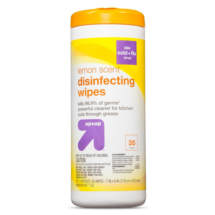 Disinfecting Wipes Lemon Scent 35 ct - up & up