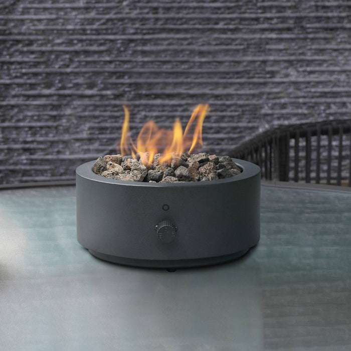 10" Round Metal Outdoor LP Tabletop Fire Pit - Black - Project 62