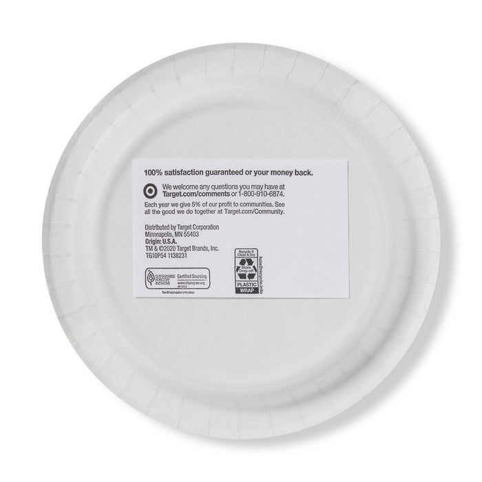 Line Plaid Paper Plate 8.5" - 90ct - up & up