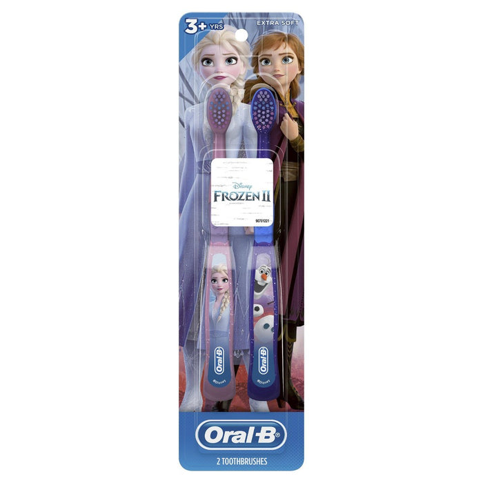 Oral-B Kid's Toothbrush featuring Disney's Frozen Soft Bristles for Children and Toddlers 3+ - 2ct