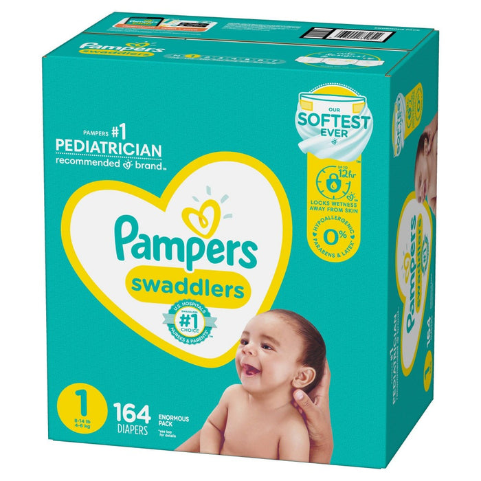 Pampers Swaddlers Disposable Diapers - Size 1 (164ct )