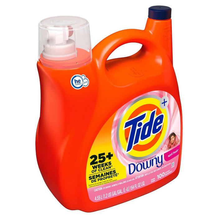 Tide plus Touch of Downy April Fresh Liquid Laundry Detergent - 154 fl oz