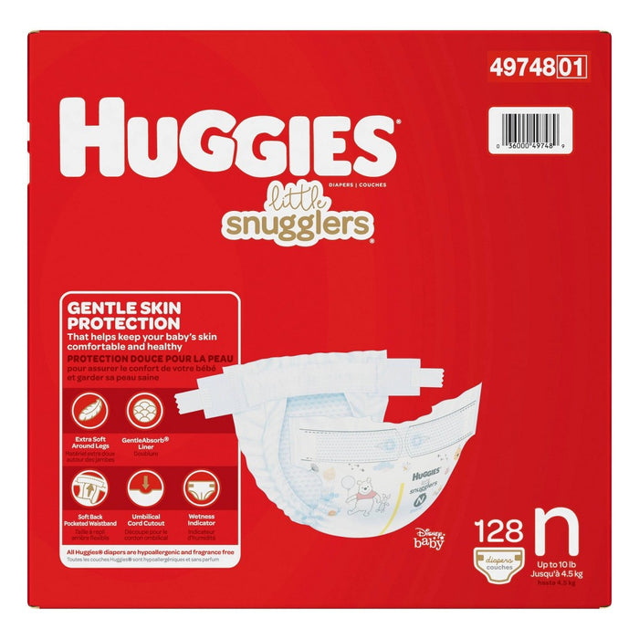 Huggies Little Snugglers Diapers Giant Pack - Size Newborn (128ct)