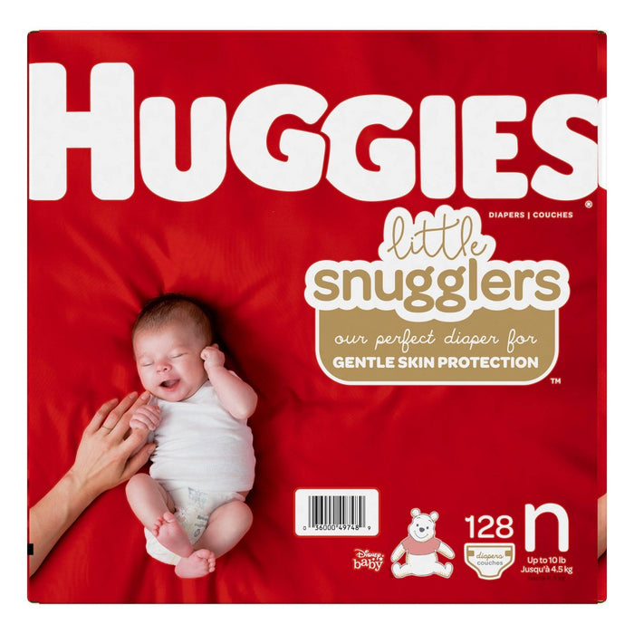 Huggies Little Snugglers Diapers Giant Pack - Size Newborn (128ct)