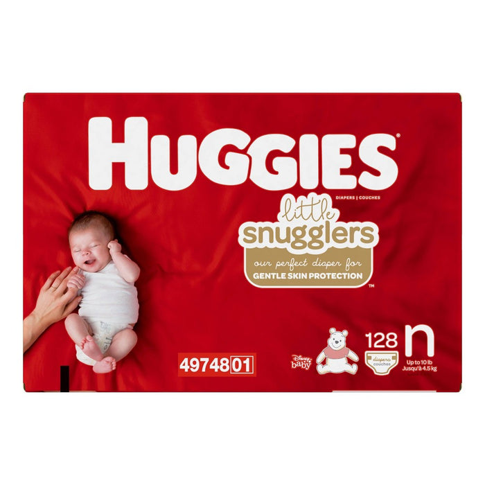 Huggies Little Snugglers Diapers Giant Pack - Size Newborn (128ct)