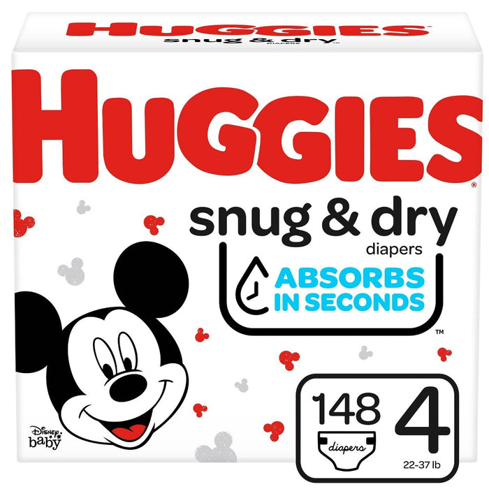 Huggies Snug & Dry Diapers Huge Pack - Size 4 (148ct)