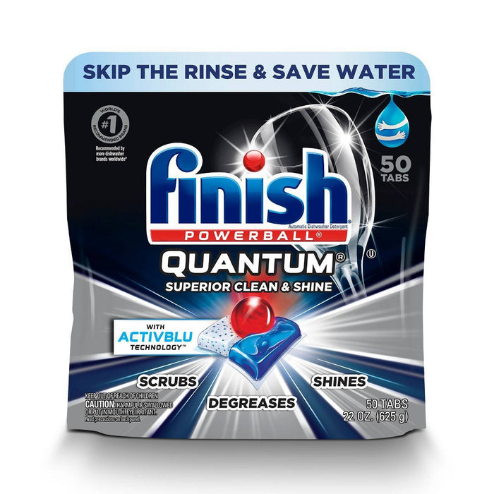 Finish Quantum Ultimate Clean & Shine Dishwasher Detergent Tablets - 50ct