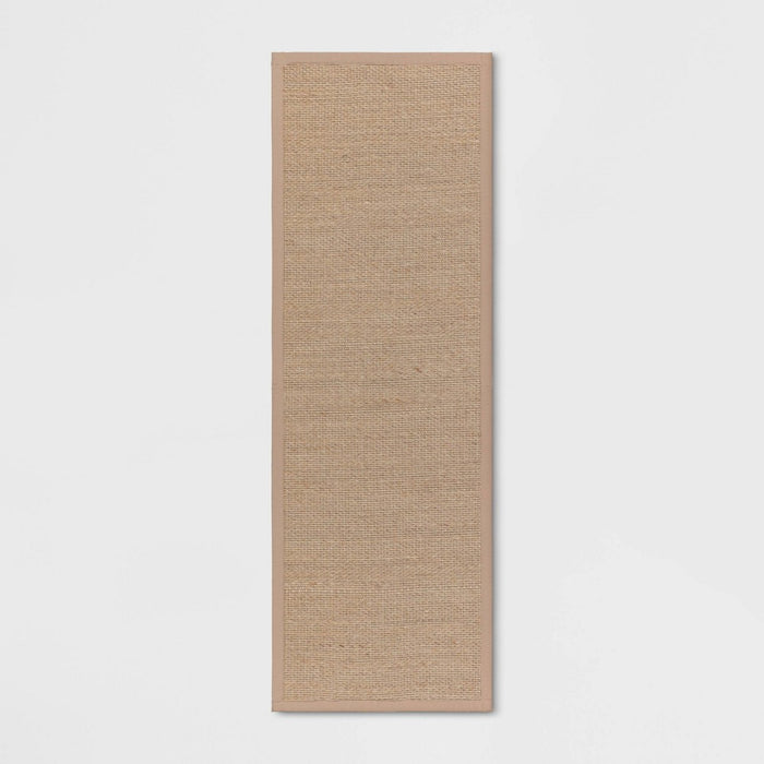 60" x 20" Textured Pet Kitchen Runner Rug Brown - Threshold