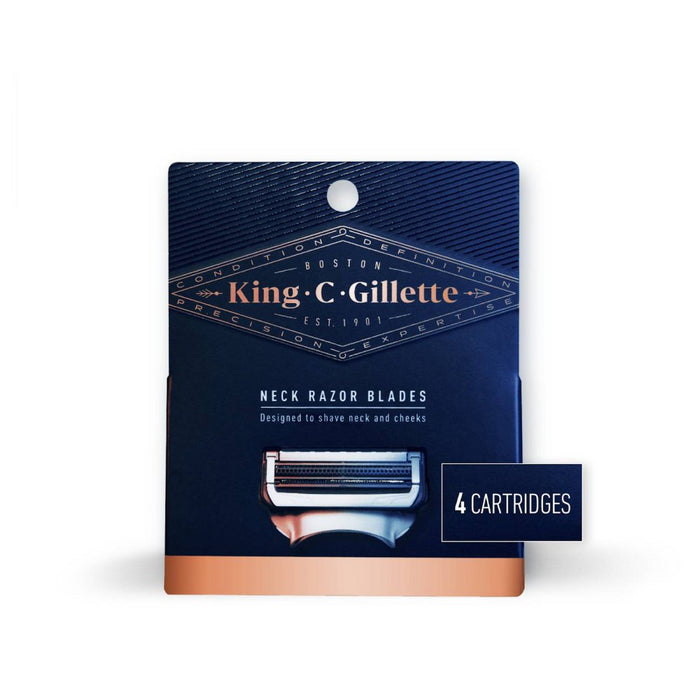King C. Gillette Men's Neck Razor Blades - 4ct