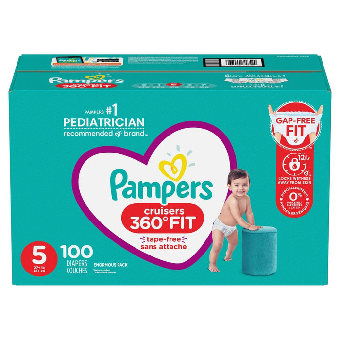 Pampers Cruisers 360 Disposable Diapers Enormous Pack - Size 5 (100ct)