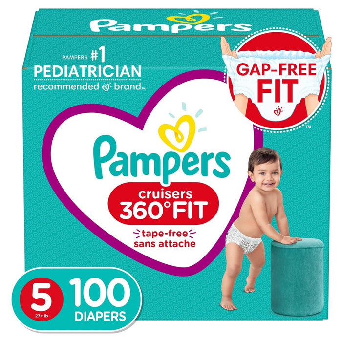 Pampers Cruisers 360 Disposable Diapers Enormous Pack - Size 5 (100ct)