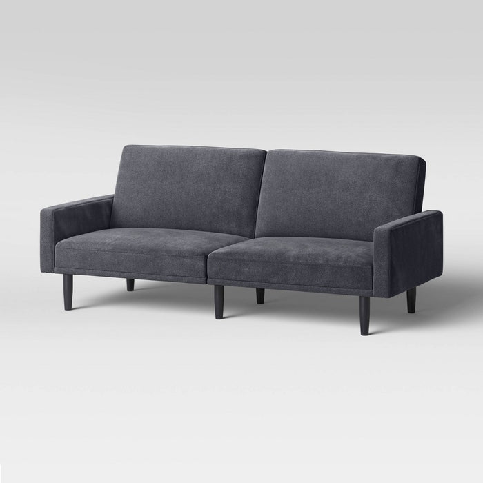 Futon Sofa with Arms Charcoal Gray - Room Essentials (LOCAL PICKUP ONLY)