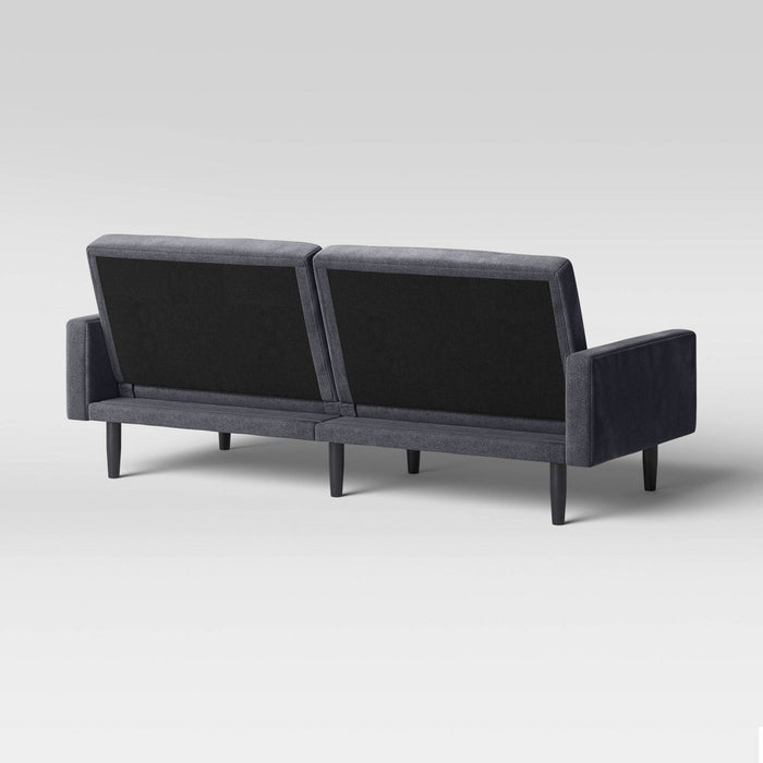 Futon Sofa with Arms Charcoal Gray - Room Essentials (LOCAL PICKUP ONLY)