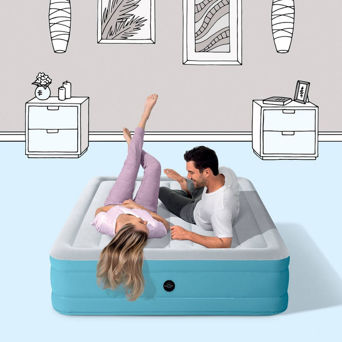 Intex Raised 16" Air Mattress with Hand Held 120V Pump - Queen Size (LOCAL PICKUP ONLY)