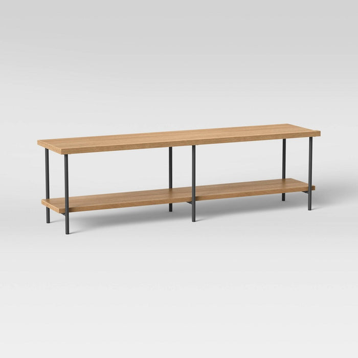 Wood and Metal TV Stand for TVs up to 60" Natural - Room Essentials (LOCAL PICKUP ONLY)