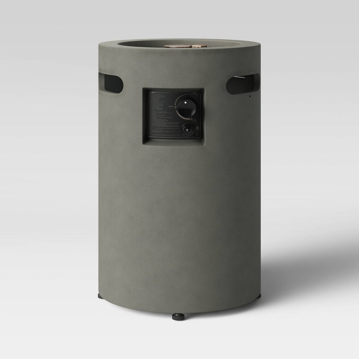 25" Pipestone Outdoor Fire Column - Gray - Project 62 (LOCAL PICKUP ONLY)