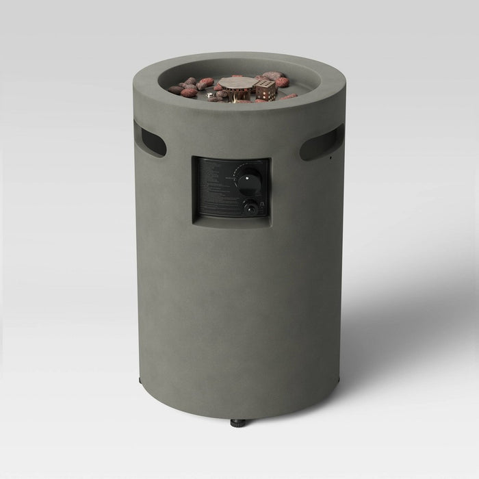 25" Pipestone Outdoor Fire Column - Gray - Project 62 (LOCAL PICKUP ONLY)