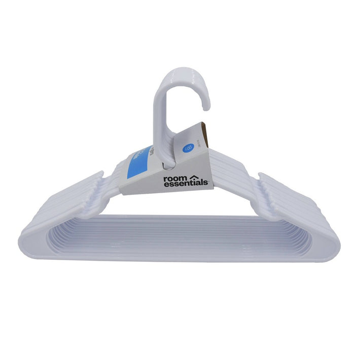 18pk Plastic Hangers White - Room Essentials