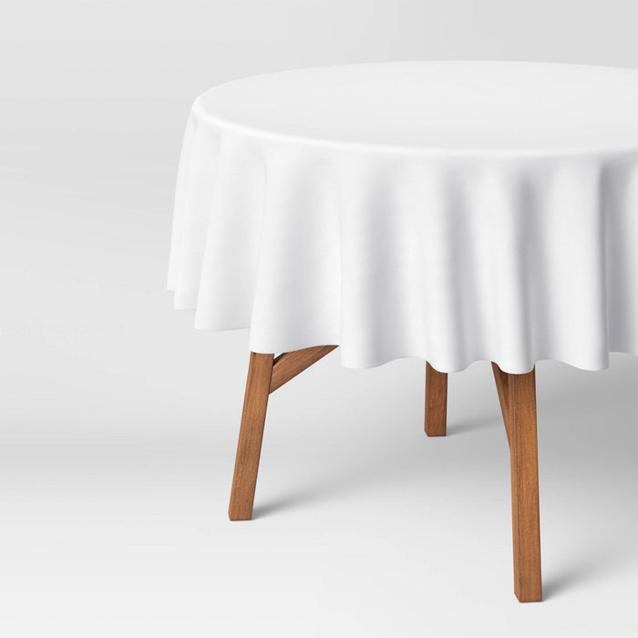 70" Cotton Solid Tablecloth White - Threshold