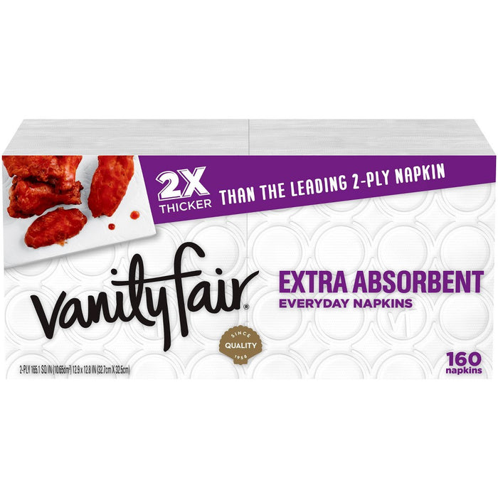 Vanity Fair Extra Absorbent Disposable Napkins - 160ct