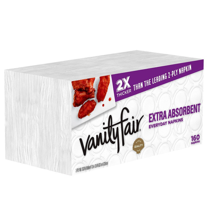 Vanity Fair Extra Absorbent Disposable Napkins - 160ct