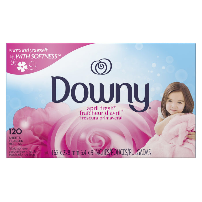 Downy Fabric Softener Dryer Sheets, April Fresh Scent, 120 Count, Pack Of 1