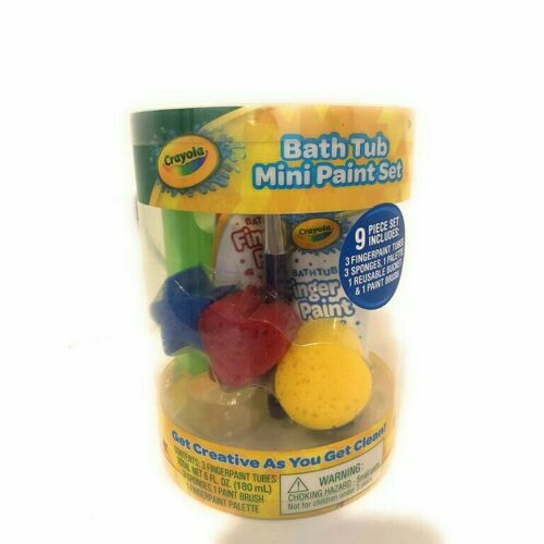 Crayola Bathtub Mini Paint Set 9 Piece Set Finger Paint Soap