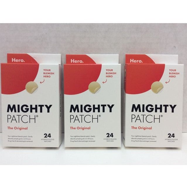 LOT OF 3 Hero Cosmetics Mighty Patch Original Acne Patches - 24ct LOT OF 3