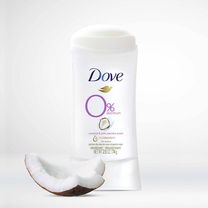Dove 0% Aluminum Coconut & Pink Jasmine Deodorant Stick - 2.6oz