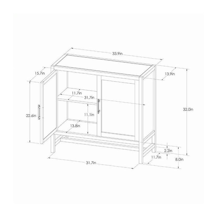 Warwick 2 Door Cabinet Brown - Threshold (LOCAL PICKUP ONLY)