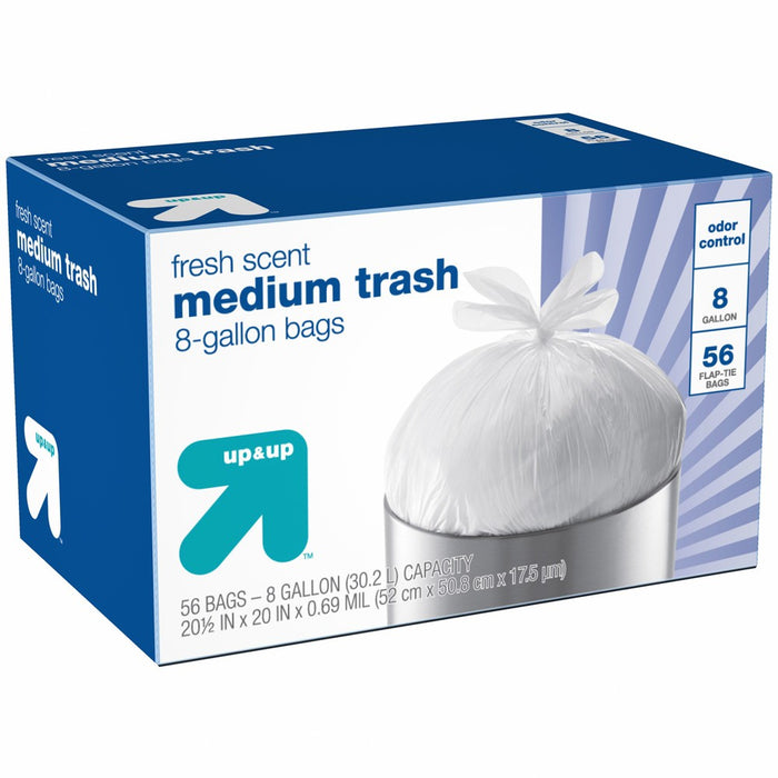 Medium Trash Bags Fresh Scent 8 Gallon - 56ct - up & up