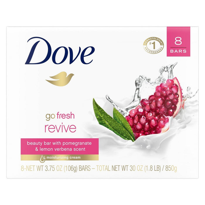 Dove Fresh Revive Pomegranate & Lemon Verbena Beauty Bar Soap - 8pk - 3.75oz each