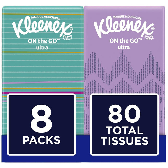 Kleenex On-The-Go Facial Tissue - 8pk/10ct