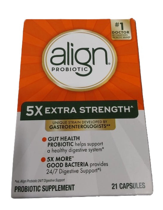 Align 5X Extra Strength Probiotic Supplement Capsules 21ct EXP: 02/2026 OR AFTER
