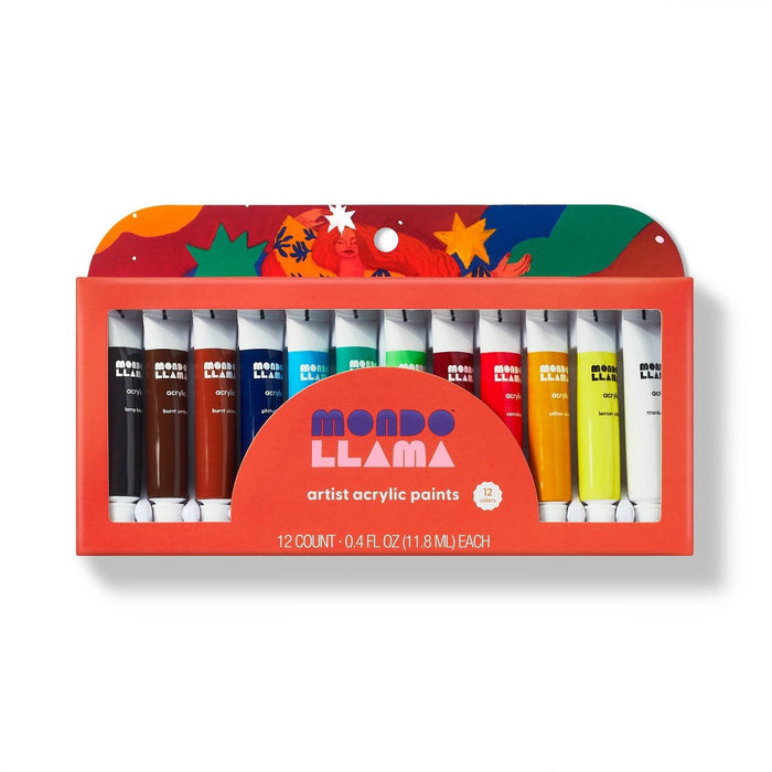 12ct Artist Acrylic Paint Tubes - Mondo Llama