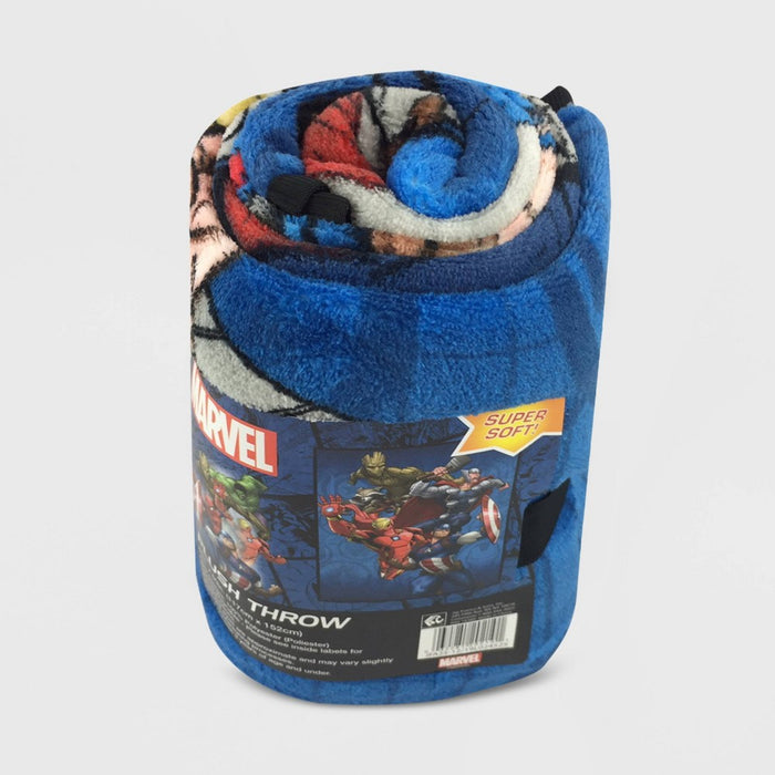 Marvel Avengers 46"x60" Throw Blanket Blue