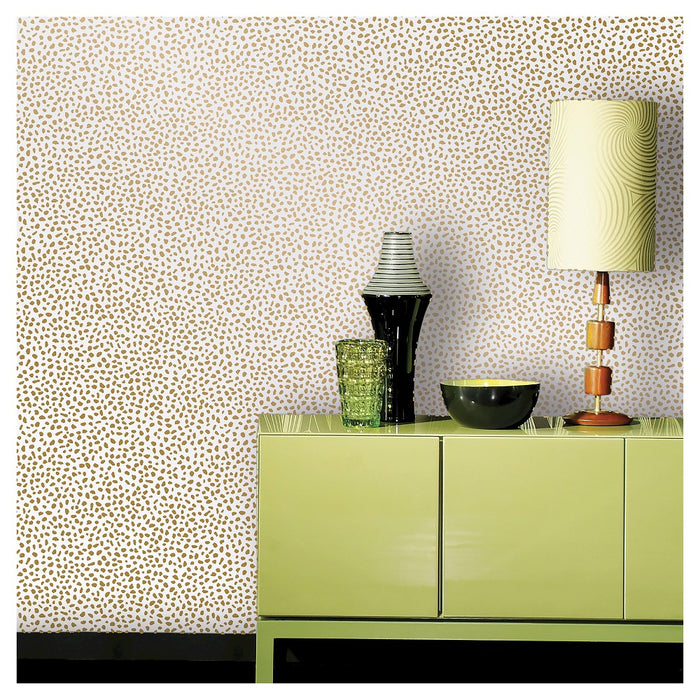 Speckled Dot Peel & Stick Wallpaper Metallic Gold - Opalhouse