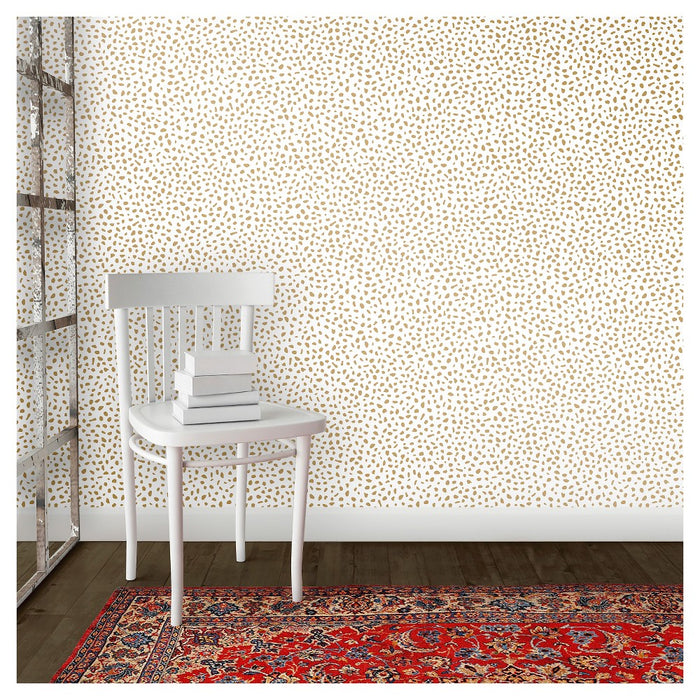 Speckled Dot Peel & Stick Wallpaper Metallic Gold - Opalhouse