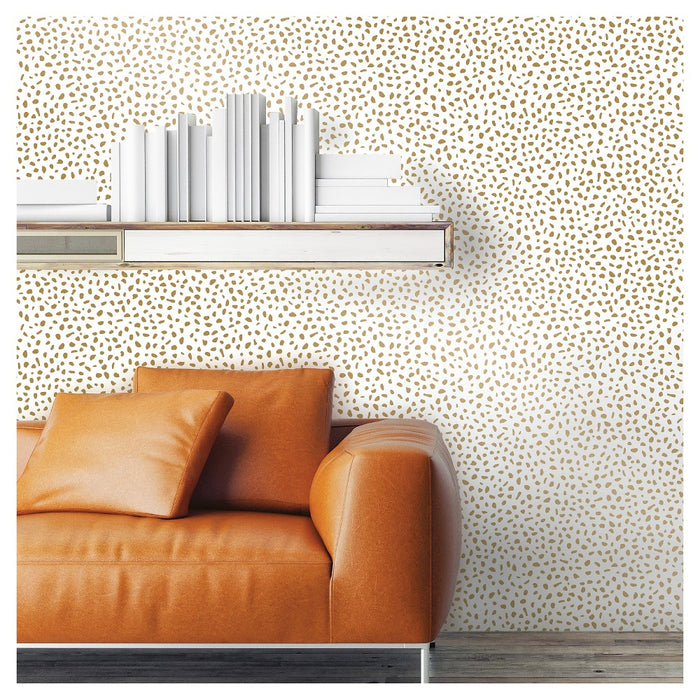 Speckled Dot Peel & Stick Wallpaper Metallic Gold - Opalhouse