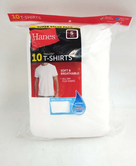 Hanes Men's Comfort Soft Super Value 10pk Crew Neck T-Shirt - White S