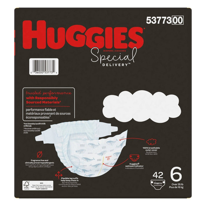Huggies Special Delivery Hypoallergenic Baby Disposable Diapers Super Pack - Size 6 - 42ct