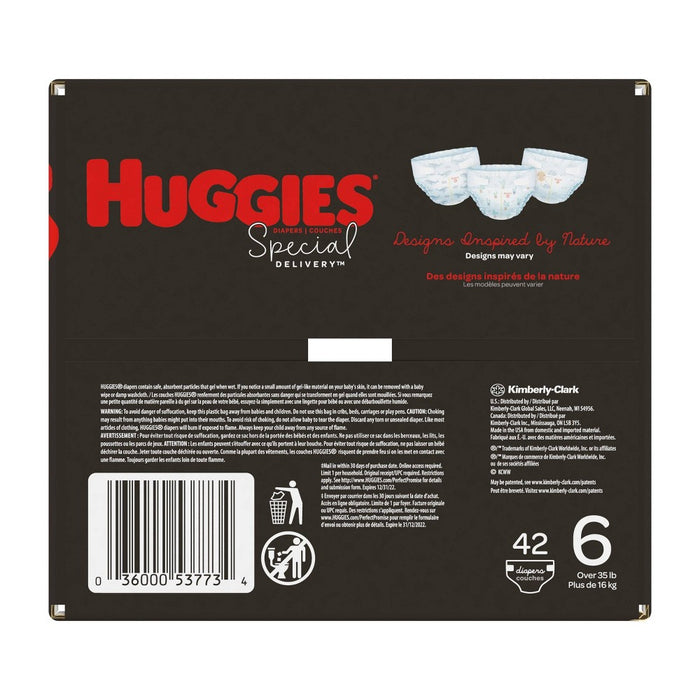 Huggies Special Delivery Hypoallergenic Baby Disposable Diapers Super Pack - Size 6 - 42ct