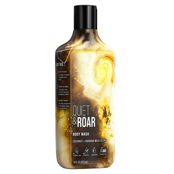 Quiet & Roar Coconut & Banana Body Wash made with Essential Oils-16 oz