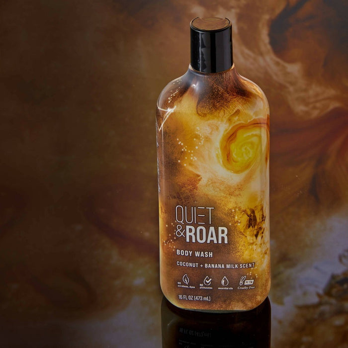 Quiet & Roar Coconut & Banana Body Wash made with Essential Oils-16 oz